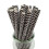 (Black & White, 100) Paper Drinking Straws 100% Biodegradeable Various Patterns Colours & Pack Sizes 1