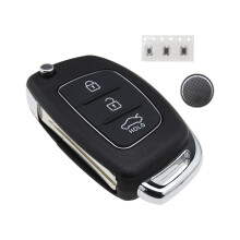 3 Buttons Key Fob Case Repair Kit Compatible with Hyundai I10 I20 I40 IX35