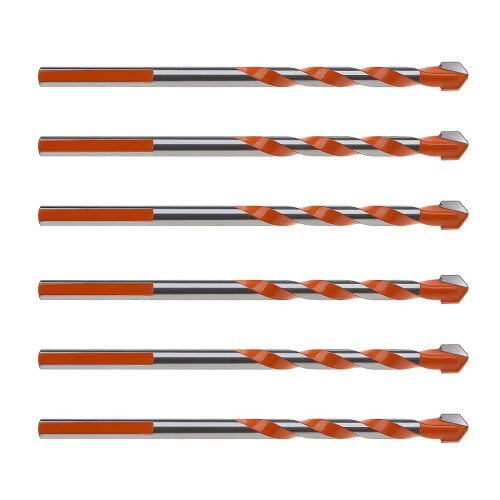 10x 6mm Drill Bits Triangle Shank Multifunction for Tile Ceramic Concrete Brick