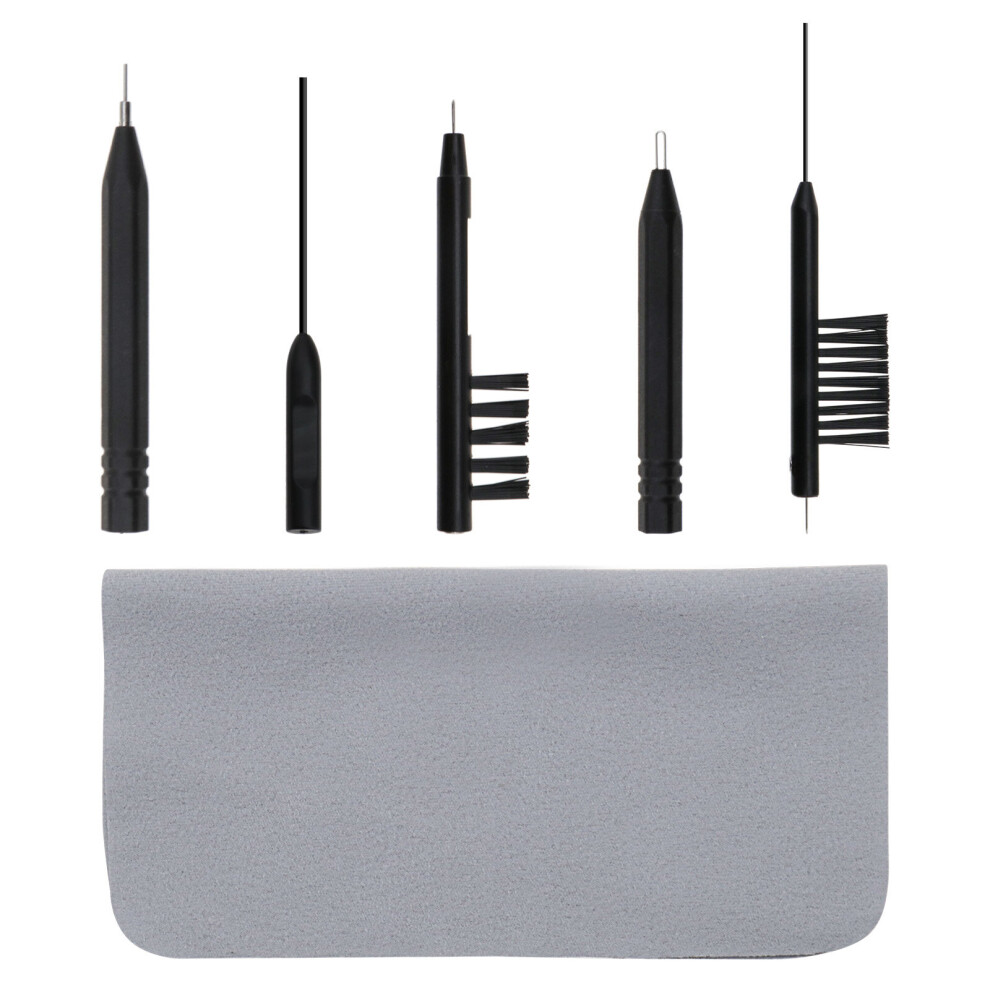 6Pcs Hearing Aid Disassembly Cleaning Tool Kit Brush with Magnet Wax Loop