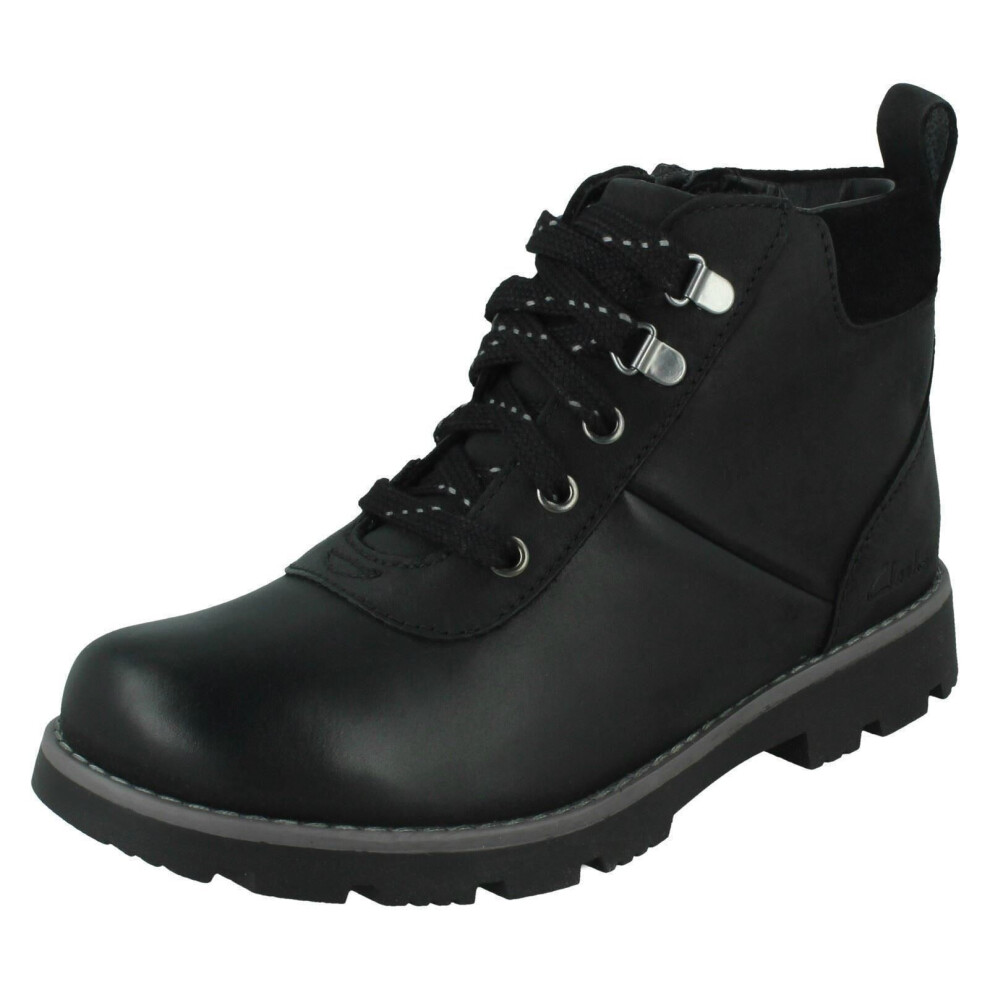 Clarks (, Uk 12.5 Child) Boys Casual Ankle Boots Heath Go Gtx K Black