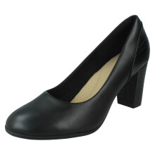 (Black, UK 7) Ladies Clarks Slip On Formal Court Shoes Alayna Ray
