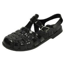 (Blue, UK 5 Infant) Girls Spot On Closed Toe Jelly Sandals
