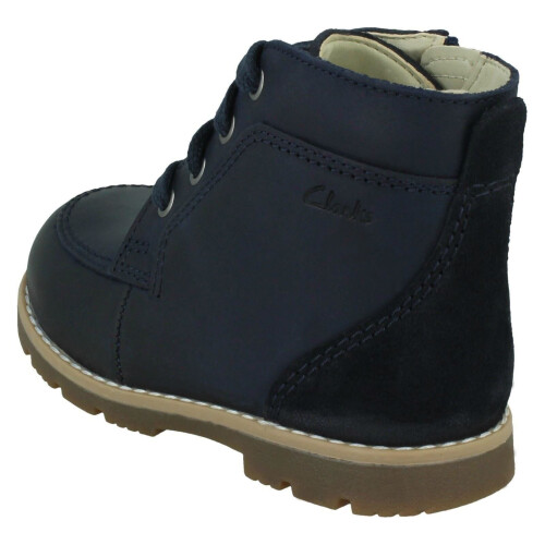 Clarks (Navy, UK 5 Infant) Boys Clarks Ankle Boots Heath Dash T 1