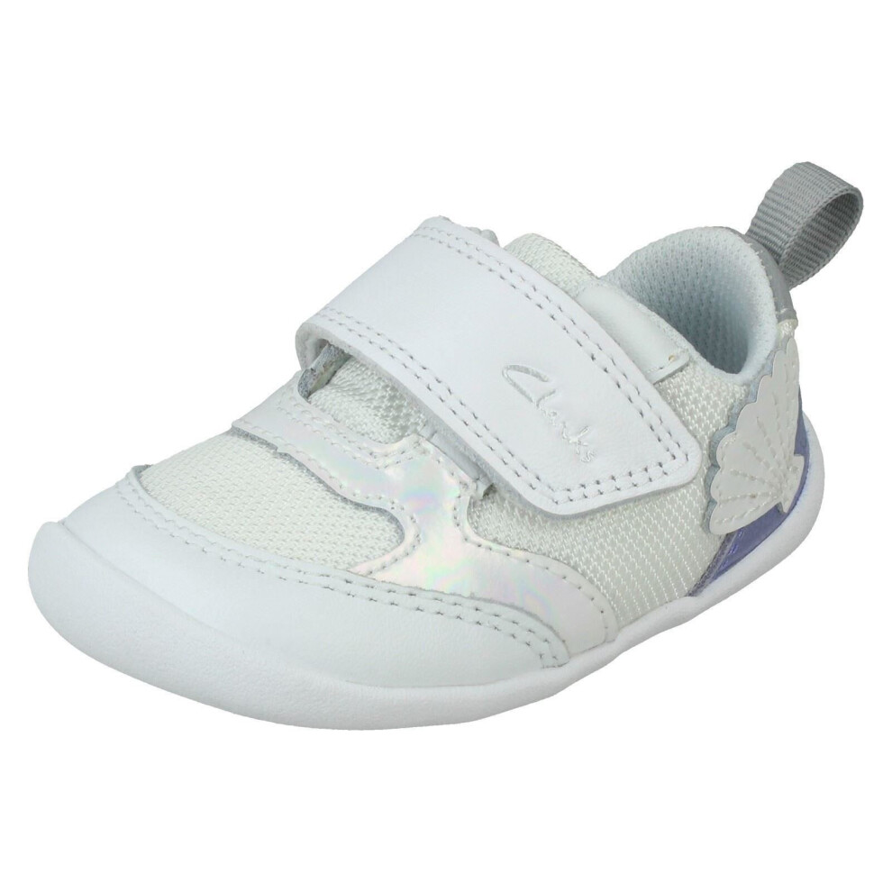 (White, UK 4 Infant) Unisex Childrens Clarks Casual Trainers Roamer Aeon