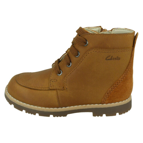 Clarks (Tan, UK 4 Infant) Boys Clarks Ankle Boots Heath Dash T 2