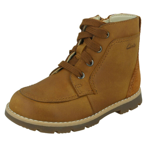 Clarks (Navy, UK 4 Infant) Boys Clarks Ankle Boots Heath Dash T