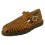 (Tan, UK 9) Mens Leather Collection Flat Weaved Sandals A0051 1