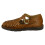 (Tan, UK 7) Mens Leather Collection Flat Weaved Sandals A0051 5
