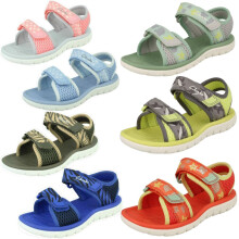 (Green, UK 1.5 Child) Childrens Clarks Casual Summer Sandals Surfing Tide K