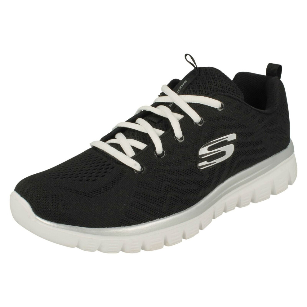 Skechers (Black, Uk 7) Ladies Casual Trainer Get Connected