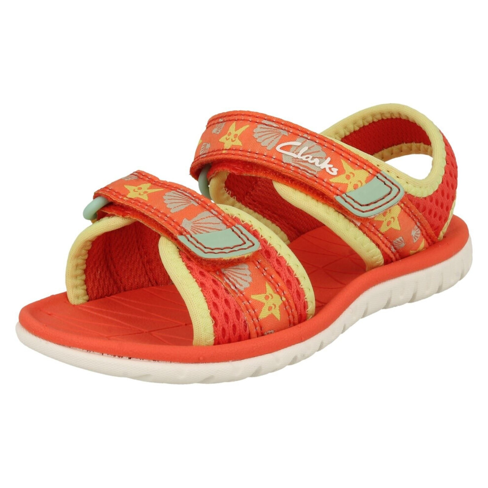 (Coral, UK 5.5 Infant) Childrens Clarks Casual Summer Sandals Surfing Tide T 20