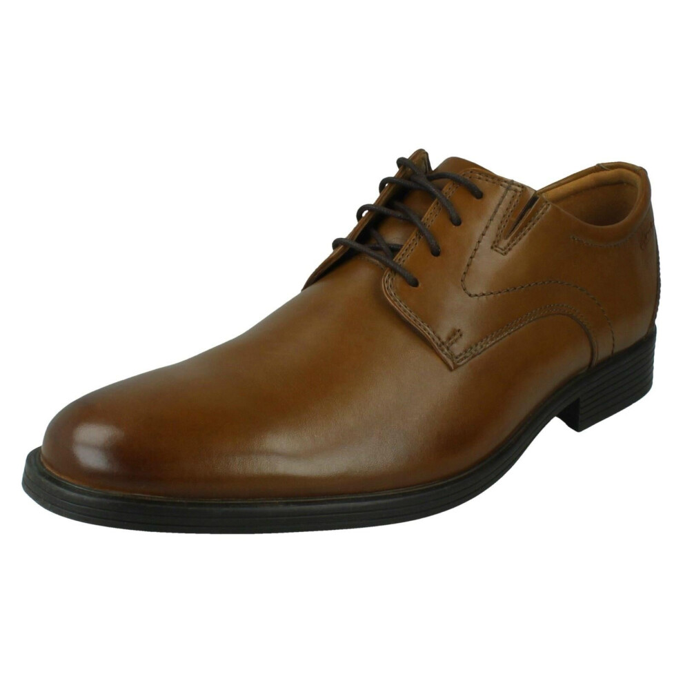 (Tan, UK 9) Mens Clarks Smart Formal Shoes Whiddon Plain