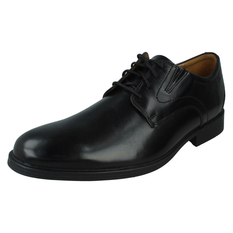 (Black, UK 9) Mens Clarks Smart Formal Shoes Whiddon Plain