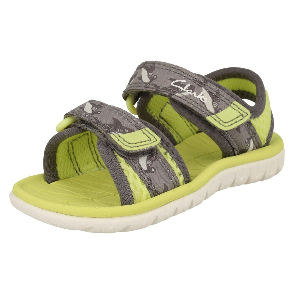 (Yellow, UK 7.5 Infant) Childrens Clarks Casual Summer Sandals Surfing Tide T 20