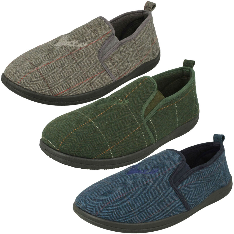 Padders (Navy, Uk 8) Mens Stag Detailed Slipper Huntsman