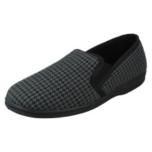 (Grey, UK 11) Mens Spot On Slip On Slippers Andrew