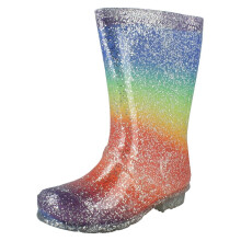 (Pink, UK 1 Child) Girls Spot On Slip On Wellington Boots