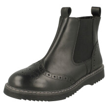 (Black, UK 5 Child) Girls Angry Angels By Startrite Brogue Detailed Ankle Boots Revolution