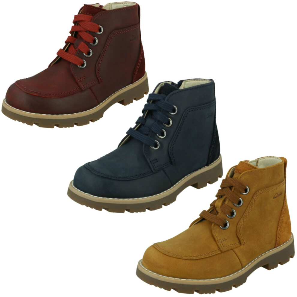 Clarks (Navy, Uk 7.5 Infant) Boys Casual Ankle Boots Heath Lace