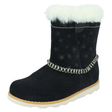 (Red, UK 5 Infant) Girls Clarks Casual Warmlined Boots Crown Piper