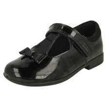 (Black, UK 3 Child) Boys Clarks Formal/School Shoes Scala Loop