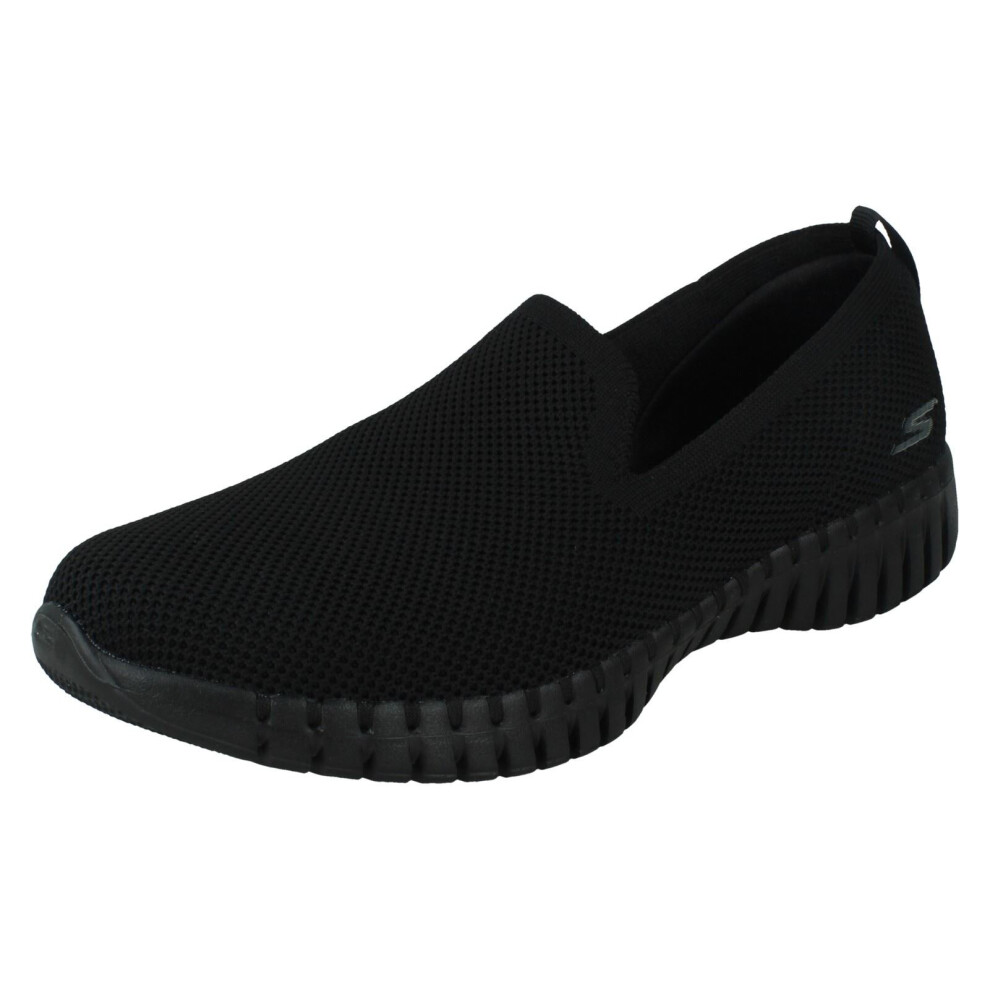 (Black, UK 4) Ladies Skechers Comfortable Trainers Go Walk Smart Believe 124296