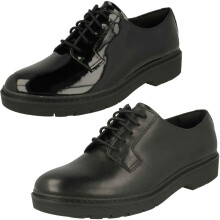 (Black, UK 4.5) Ladies Clarks Chunky Sole Lace Up Shoes Witcombe Lace