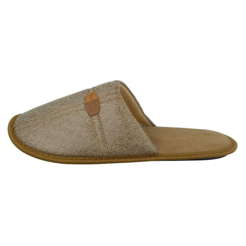 (Tan, UK 7) Mens Spot On Mule Slippers 2