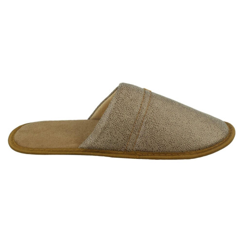 (Tan, UK 8) Mens Spot On Mule Slippers 2