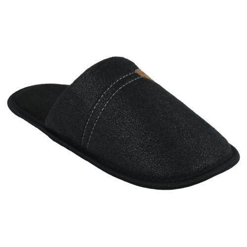 (Black, UK 11) Mens Spot On Mule Slippers 1