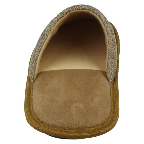 (Tan, UK 7) Mens Spot On Mule Slippers 1