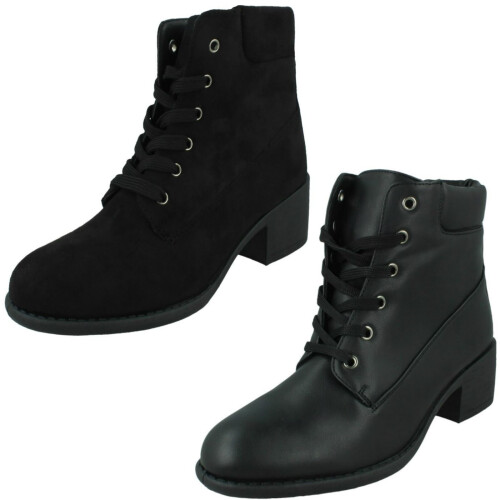 Clarks (Black, UK 4) Ladies Spot On Lace Up Ankle Boot