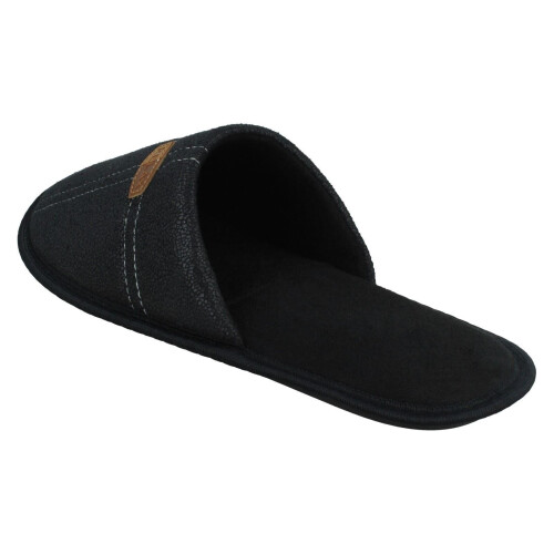 (Black, UK 7) Mens Spot On Mule Slippers 2
