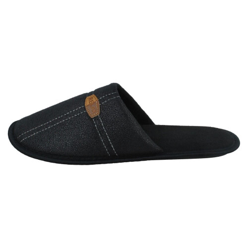 (Black, UK 8) Mens Spot On Mule Slippers 1