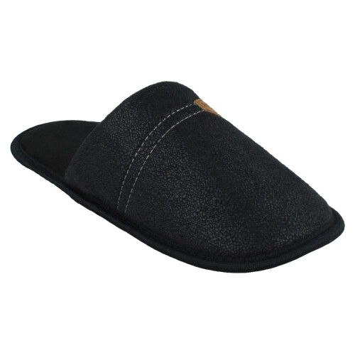 (Black, UK 6) Mens Spot On Mule Slippers 2