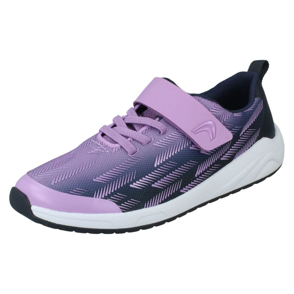 Clarks (Purple, Uk 4.5 Child) Childrens Casual Trainers Aeon Pace