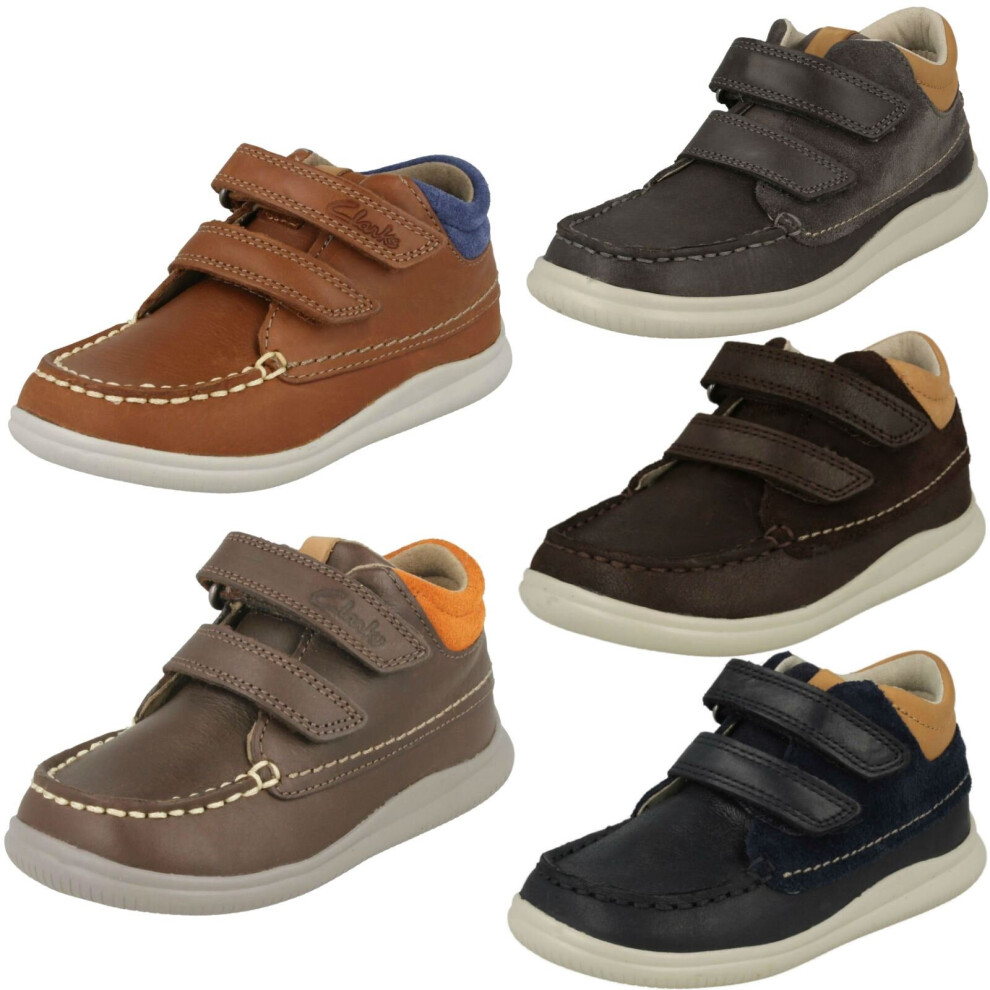 Clarks (Brown, Uk 6 Infant) Boys First Shoes By Ankle Boots Crest Tuktu
