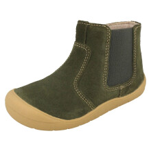 (Khaki, UK 5.5 Infant) Boys Startrite Ankle Boots First Chelsea