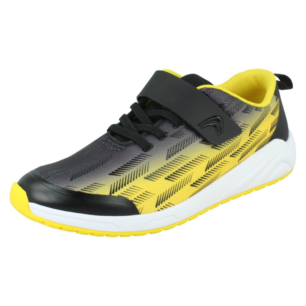 Clarks (Black, Uk 4.5 Child) Childrens Casual Trainers Aeon Pace