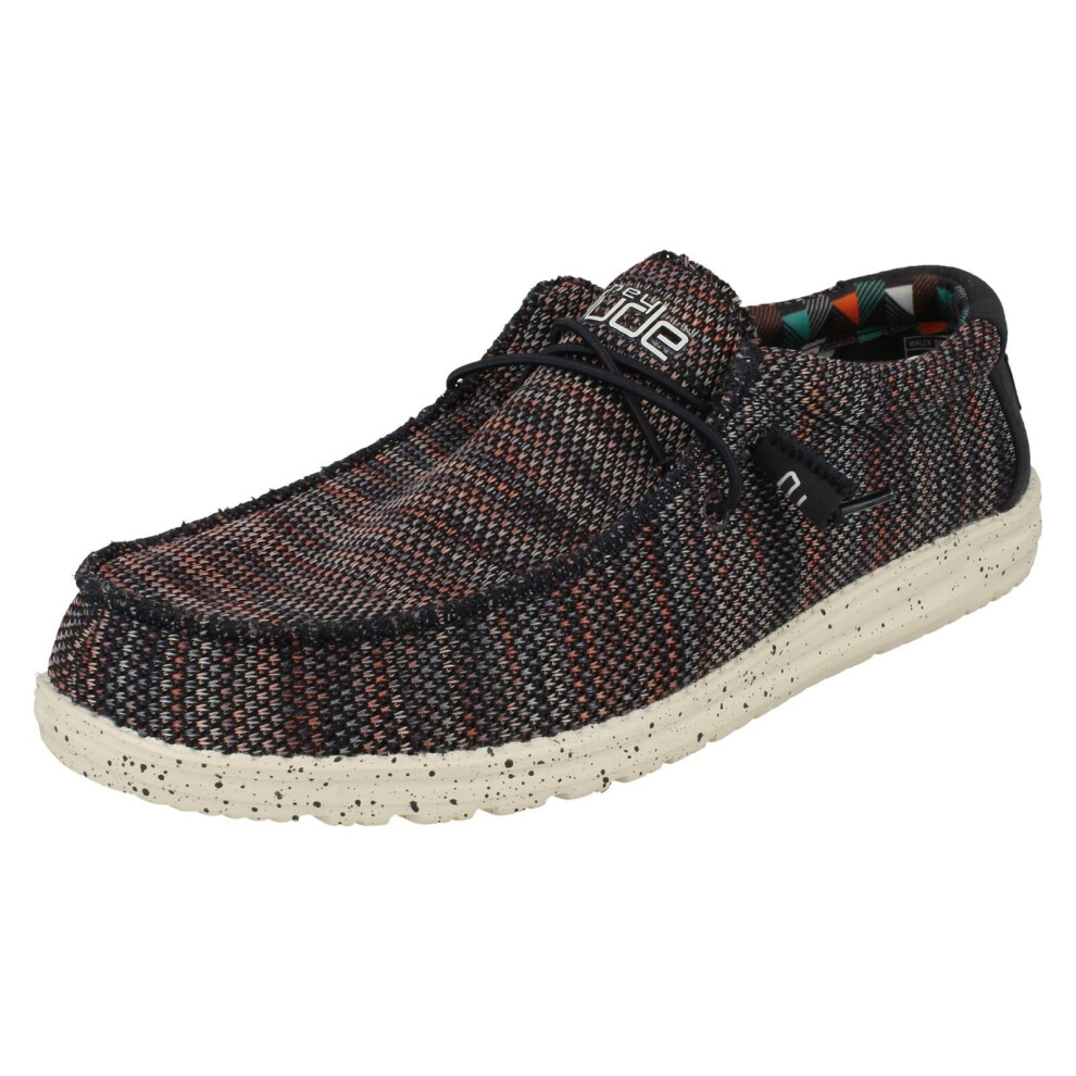 (Blue, UK 10) Mens Hey Dude Deck Shoes Wally Sox