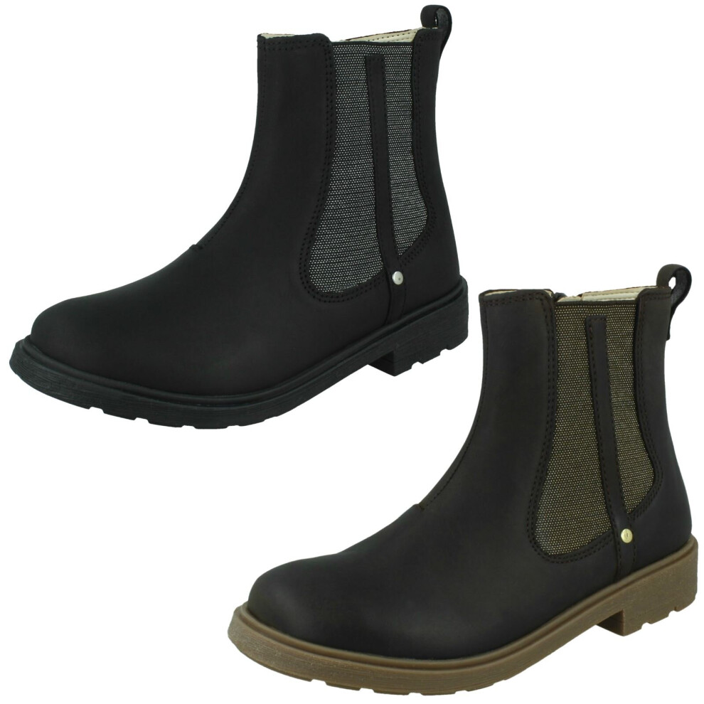 Clarks (, Uk 7.5 Infant) Girls Casual Ankle Boots Astrol Orin Black