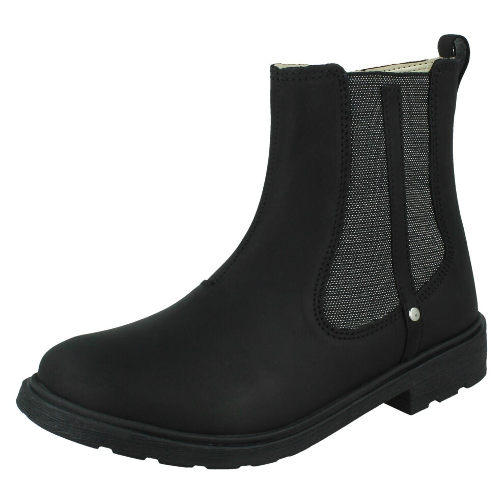 Clarks (, Uk 9 Child) Girls Casual Ankle Boots Astrol Orin Black