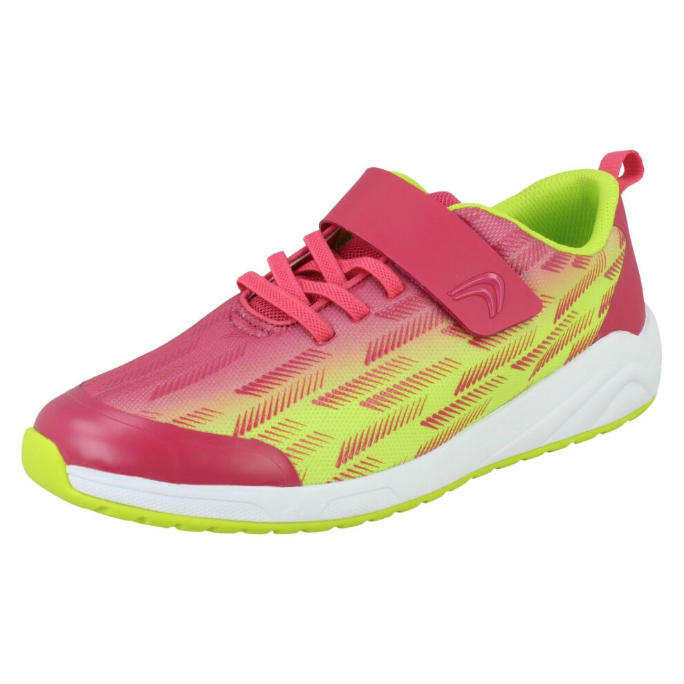 Clarks (Pink, Uk 9.5 Child) Childrens Casual Trainers Aeon Pace