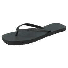 (Black, UK 5) Ladies Spot On Squared Toe Flip Flops F00389