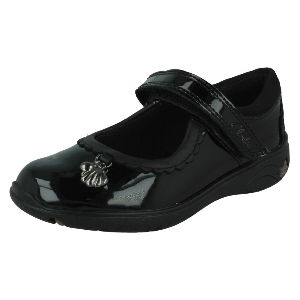 Clarks (Black, Uk 8.5 Child) Girls Formal School Shoes Sea Shimmer T