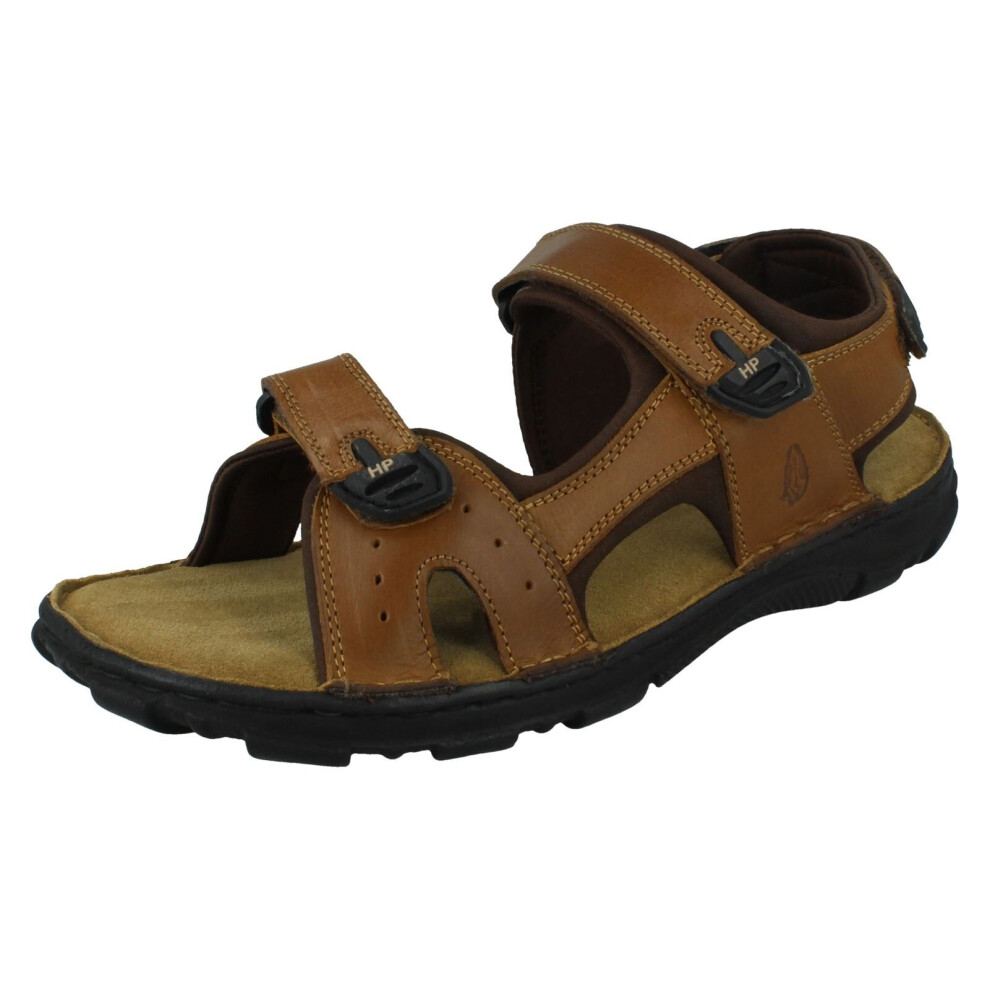 (Brown, UK 11) Mens Hush Puppies Casual Sandals Avery