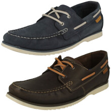 (Brown, UK 7) Mens Clarks Lace Up Deck Shoes Noonan Lace