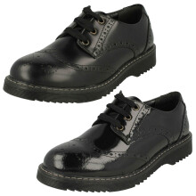 (Black, UK 7 Child) Girls Angry Angels by Startrite Formal Lace Up Shoes Impulsive