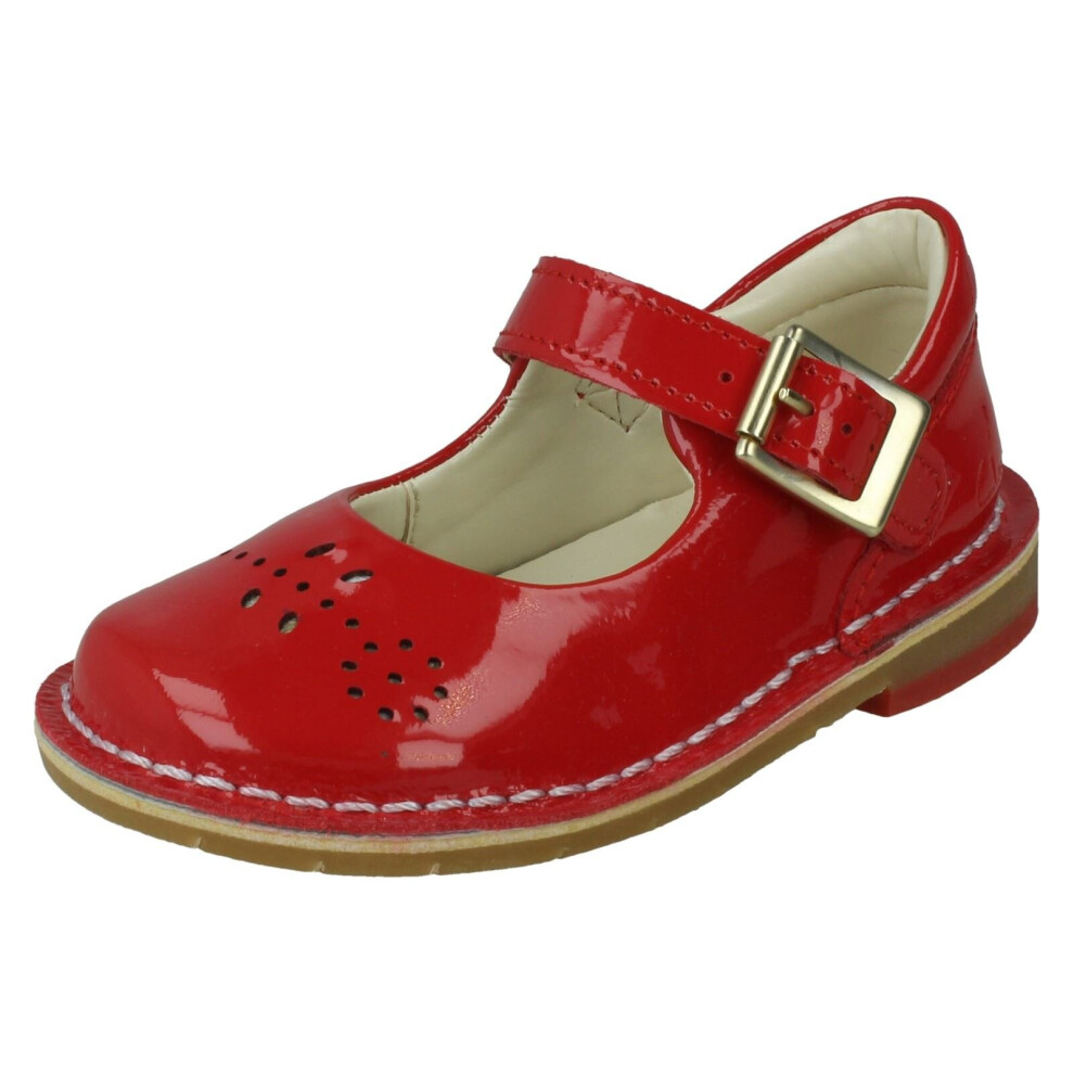 (Gold, UK 4 Infant) Girls Clarks Mary Jane Shoes Comet Play